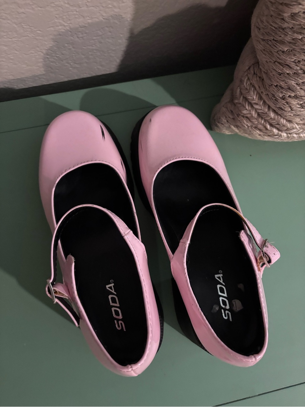 Soda Pink Patent Platform Mary Jane Heels - Picture 4 of 6